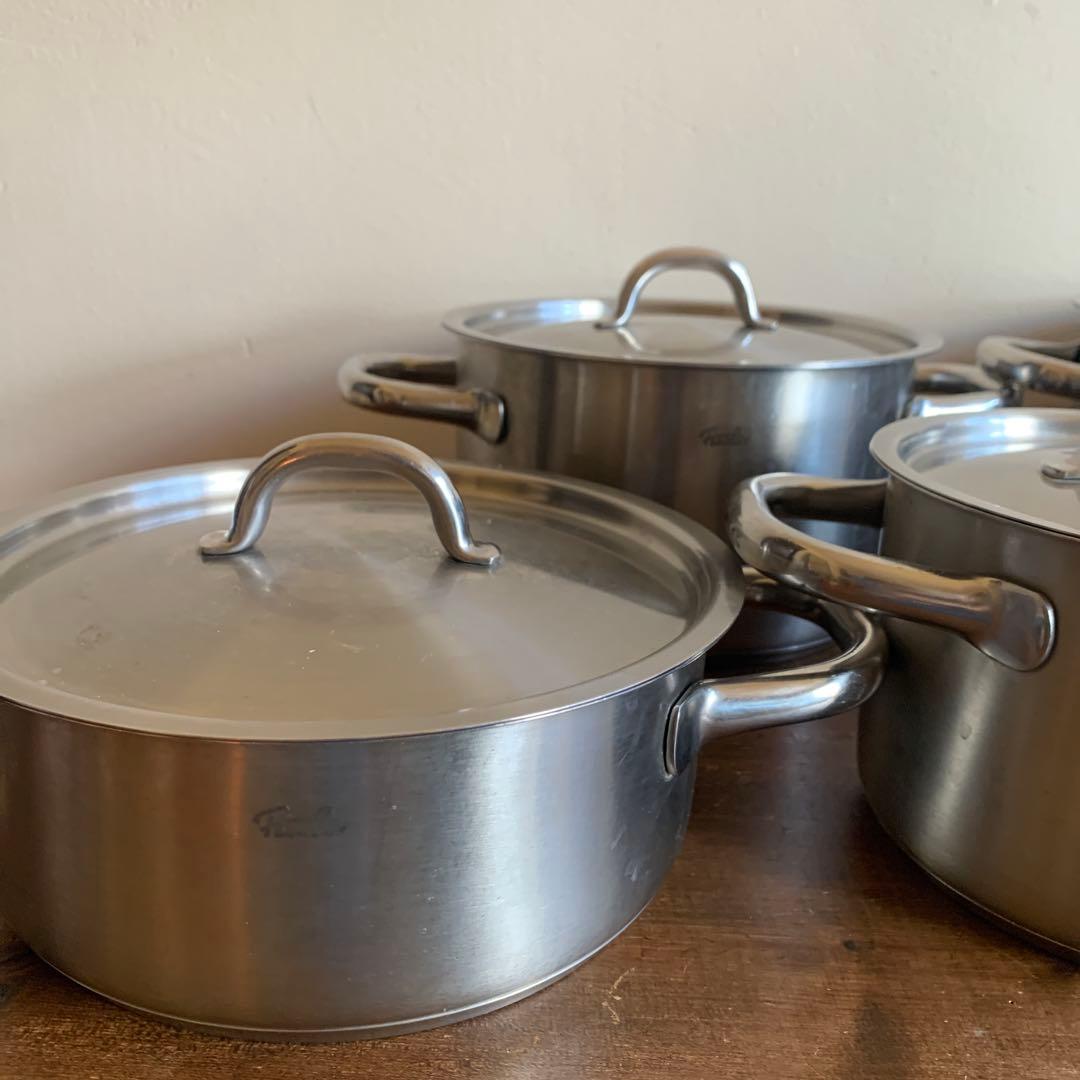 Fissler フィスラー 鍋5点セット 両手鍋 片手鍋 ステンレス IH対応