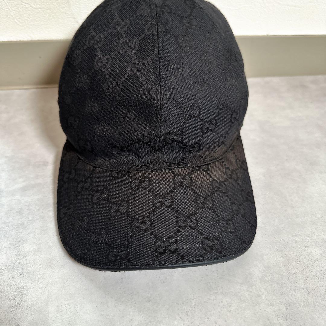 GUCCI グッチ シェリー キャップ GG柄 ブラック ベースボール 帽子