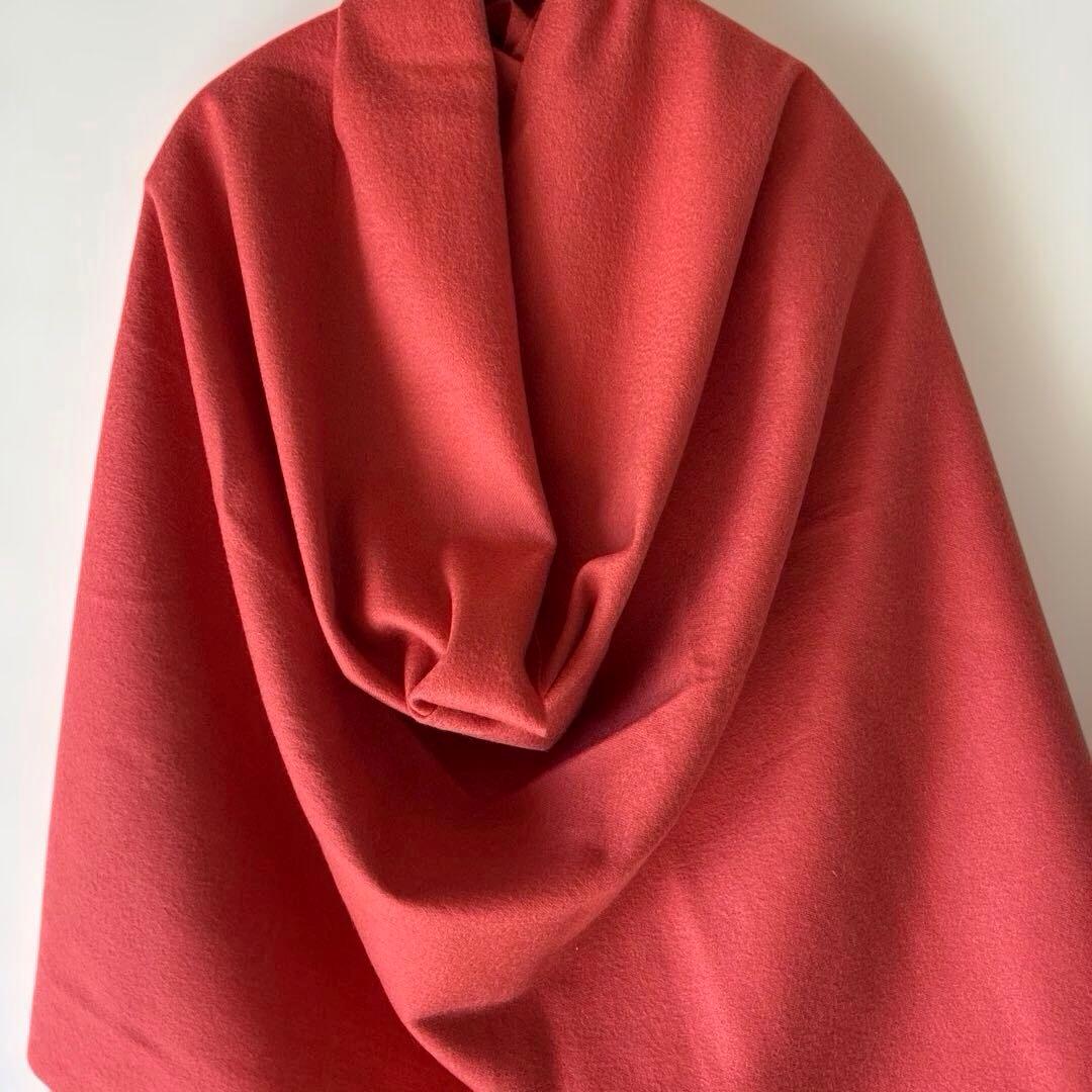 ANTEPRIMA オレンジ 系フリンジ大判カシミヤストール/ショール 美品