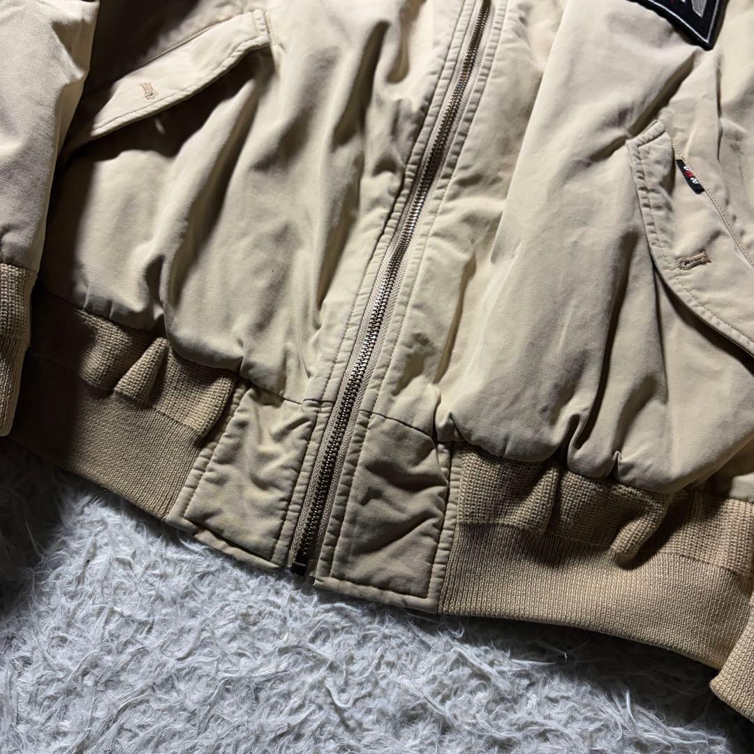 希少■VAN JACKET ブルゾン　ワッペン　刺繍　ベージュ　L