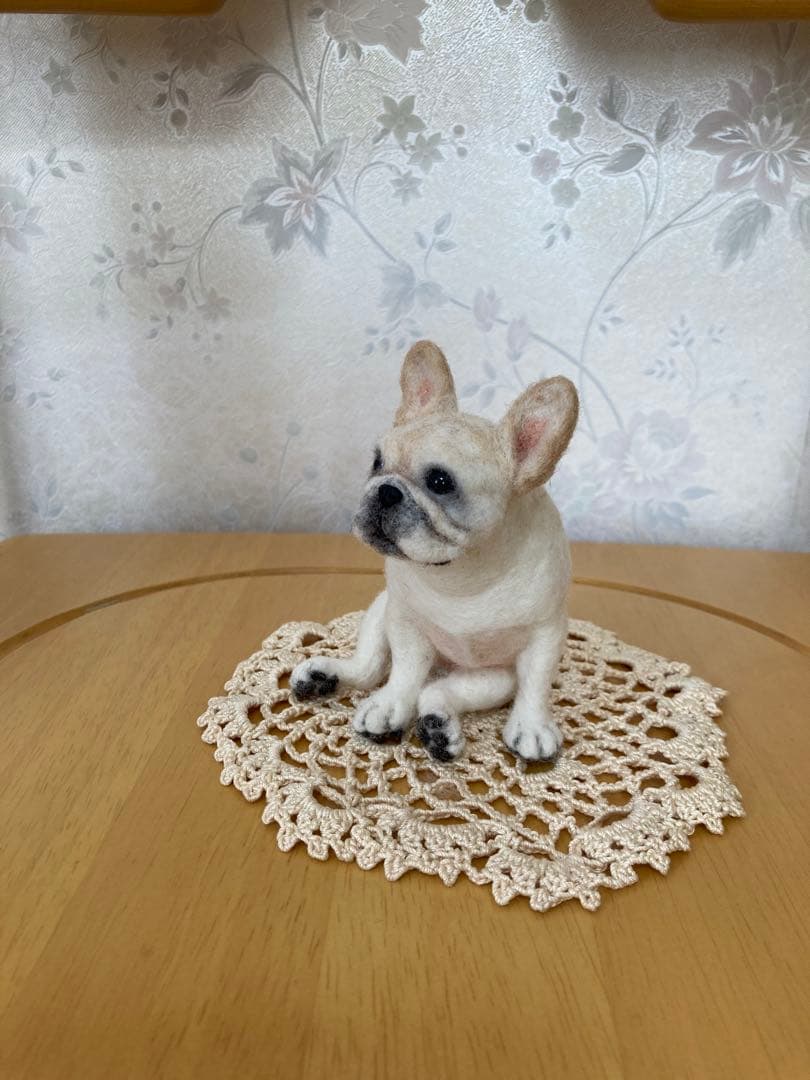 羊毛フェルト　ハンドメイド　フレンチブルドッグ