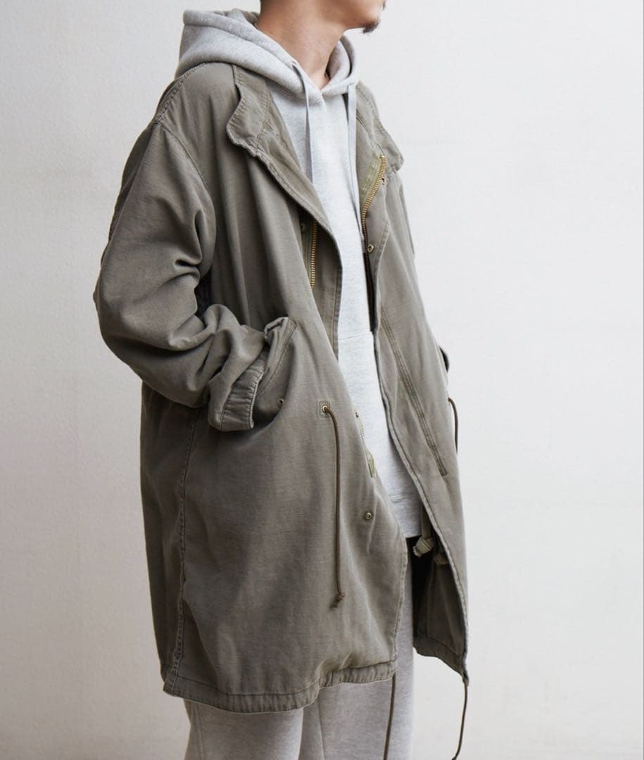 REMI RELIFF NAVY LABEL バックサテンモッズコート L