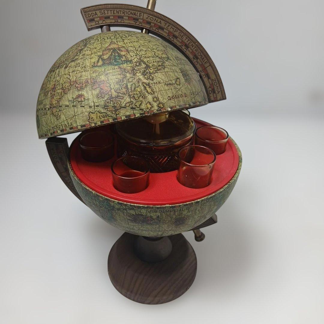 古*H様 希少レア骨董品 アンティーク地球儀型デキャンタセット 日本製