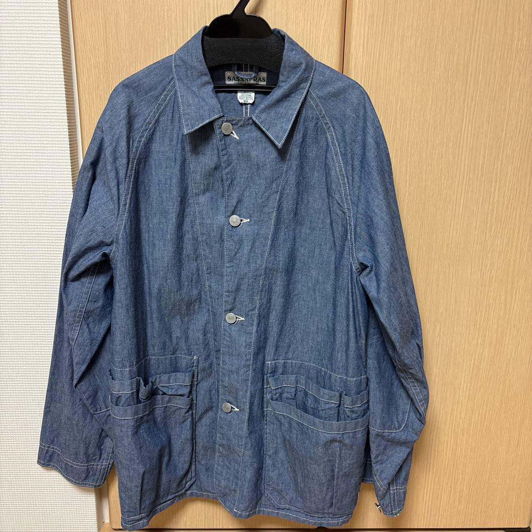 SASSAFRAS デニムカバーオール XS