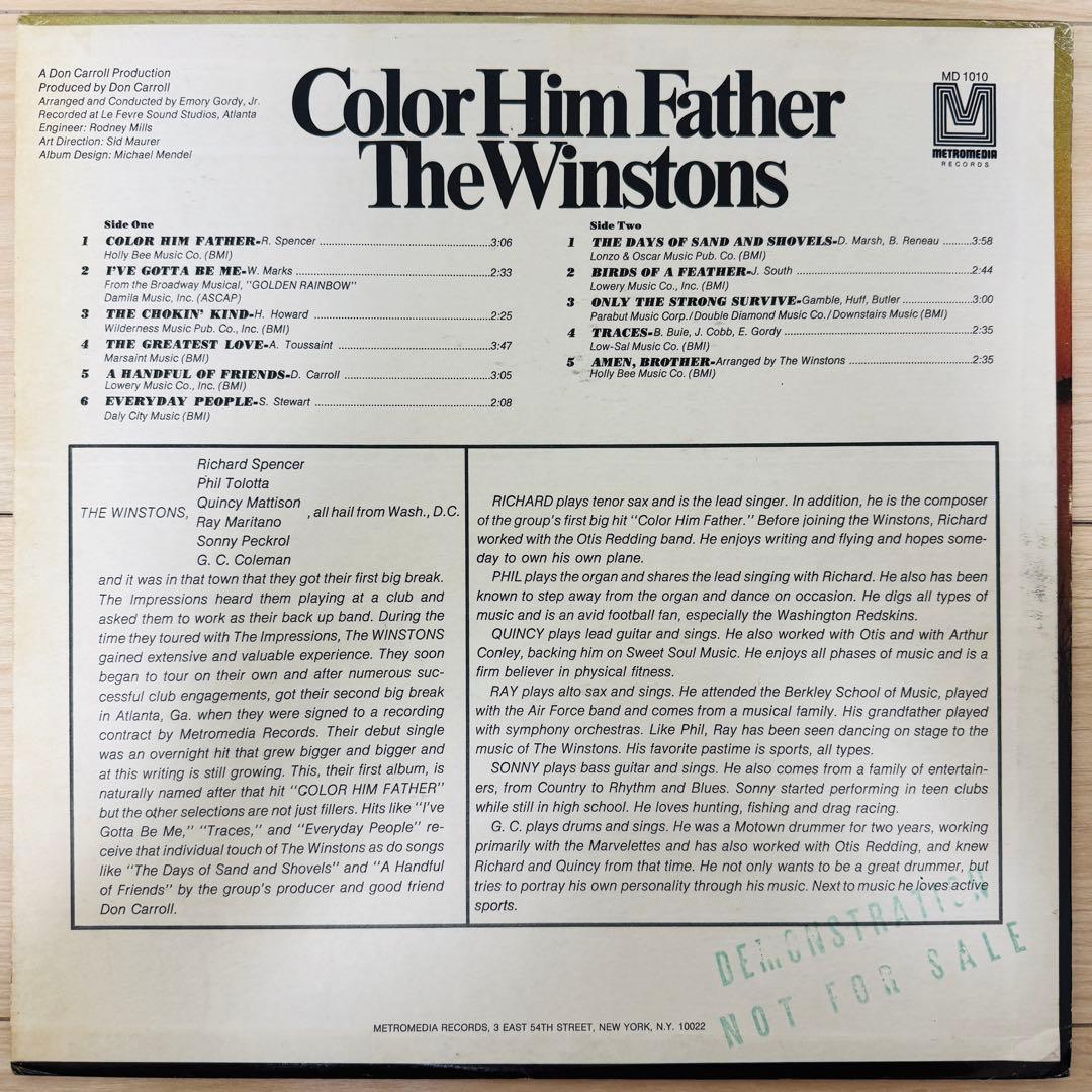 Winstons / Color Him Father　レコード