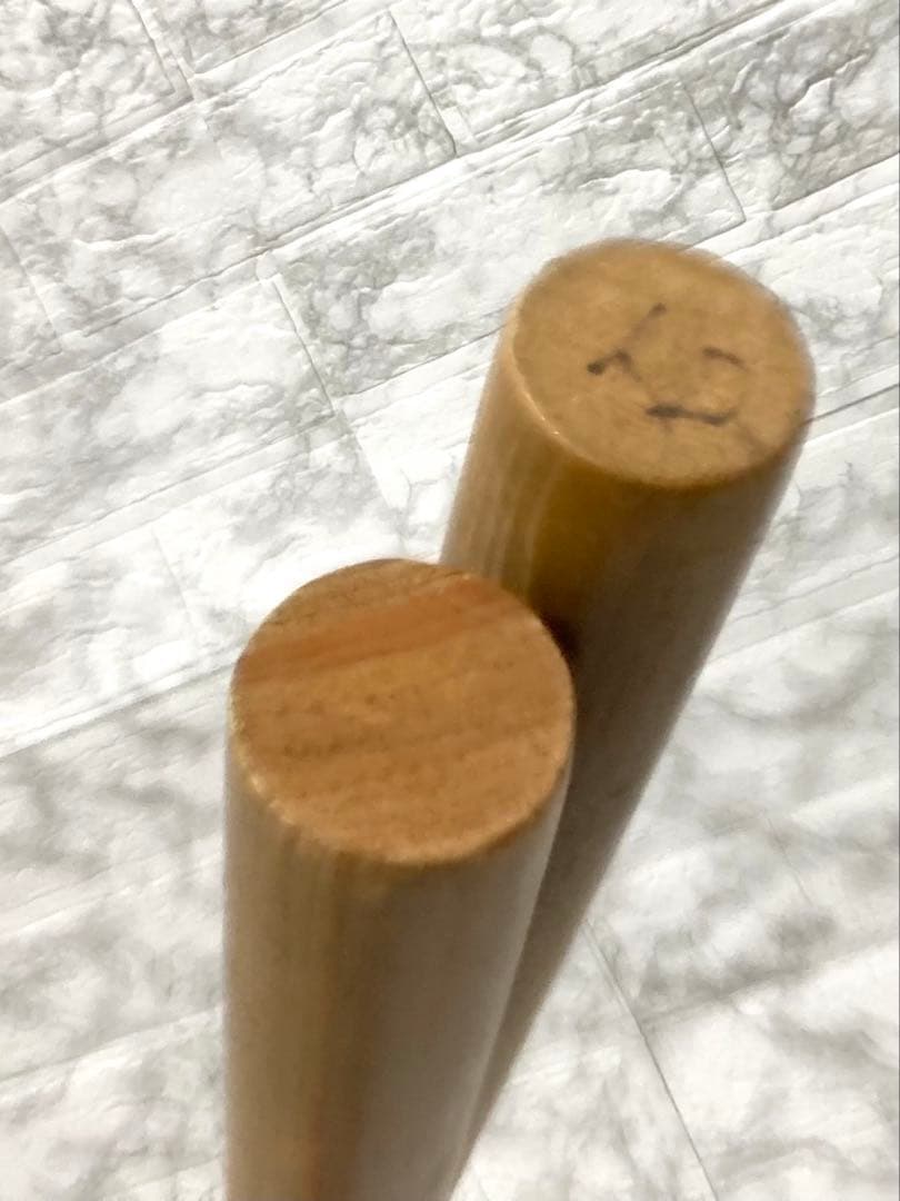【高級】 締太鼓 紐締め バチ 2組 平太鼓 和太鼓 34cm