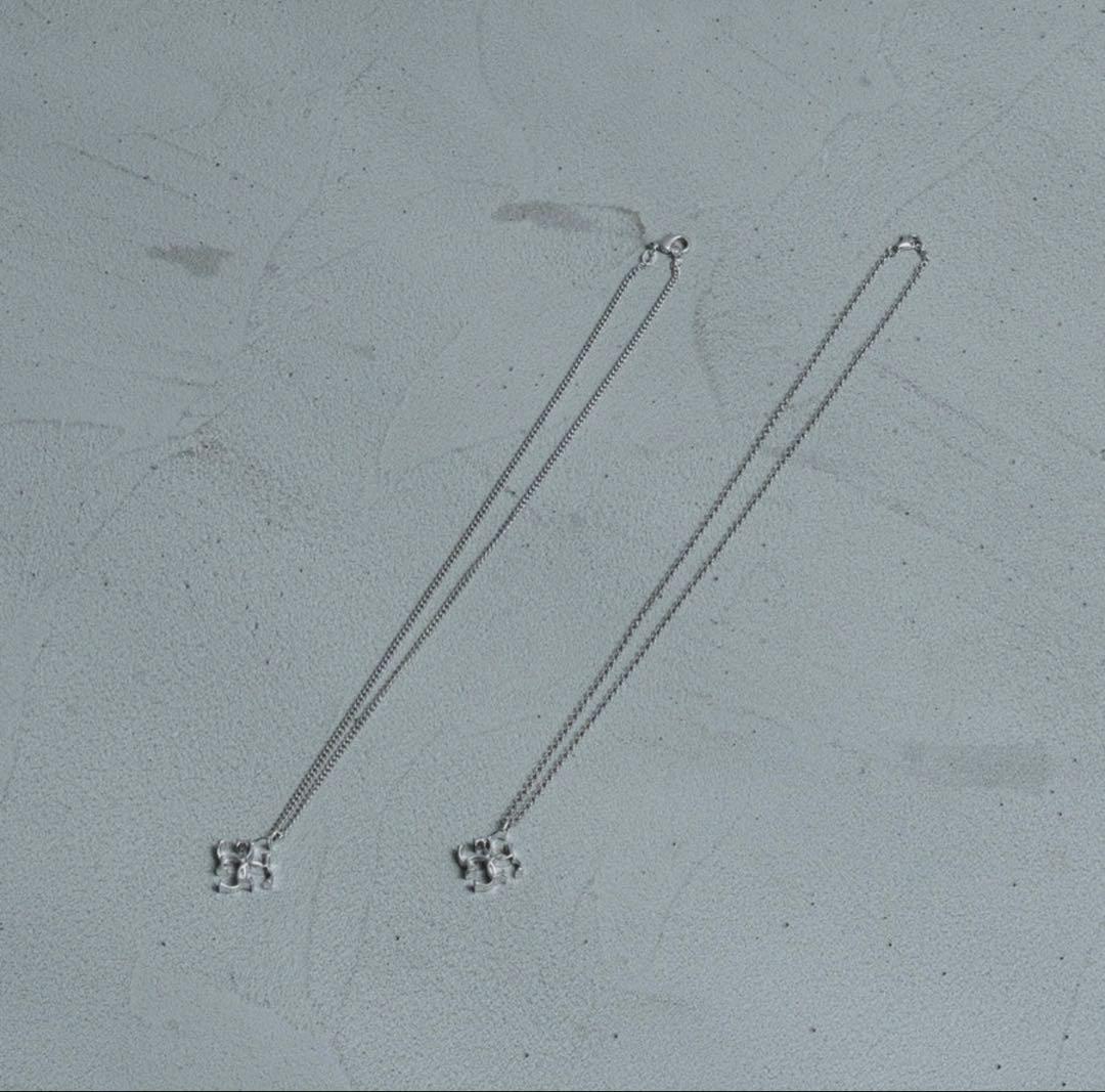 アクセサリー GRAiL Cross logo necklace - white silver