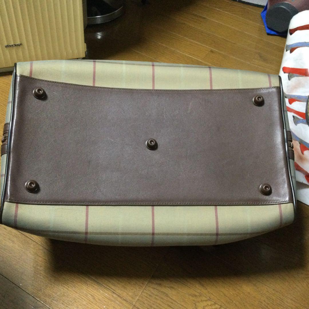 ★早い者勝ちSALE！★ BURBERRY カーキ チェック ボストンバッグ