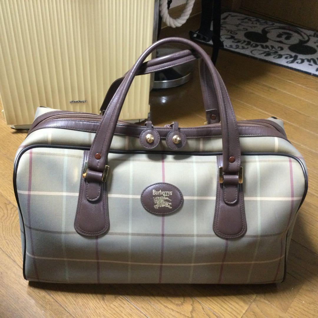 ★早い者勝ちSALE！★ BURBERRY カーキ チェック ボストンバッグ