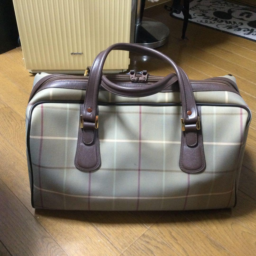 ★早い者勝ちSALE！★ BURBERRY カーキ チェック ボストンバッグ