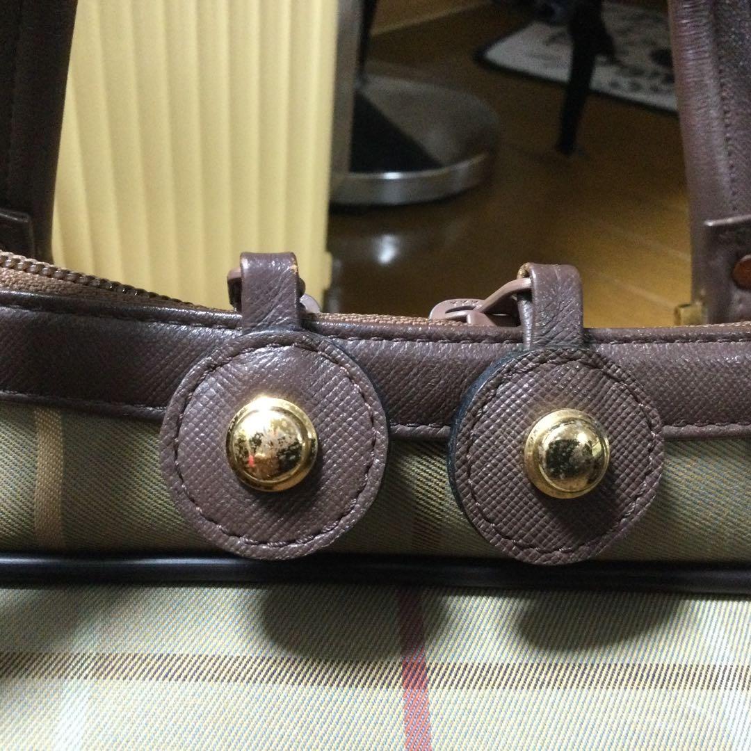 ★早い者勝ちSALE！★ BURBERRY カーキ チェック ボストンバッグ