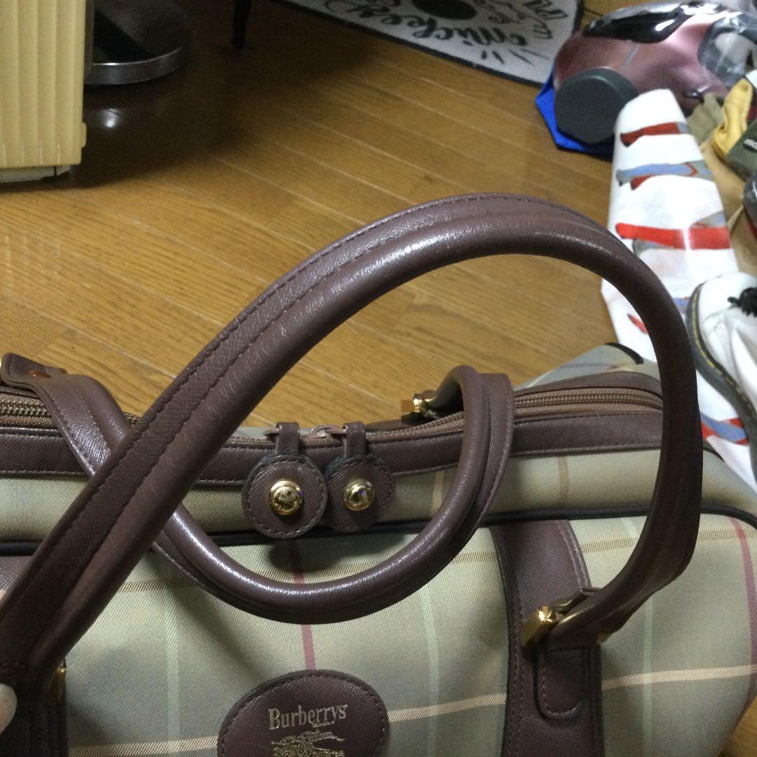 ★早い者勝ちSALE！★ BURBERRY カーキ チェック ボストンバッグ