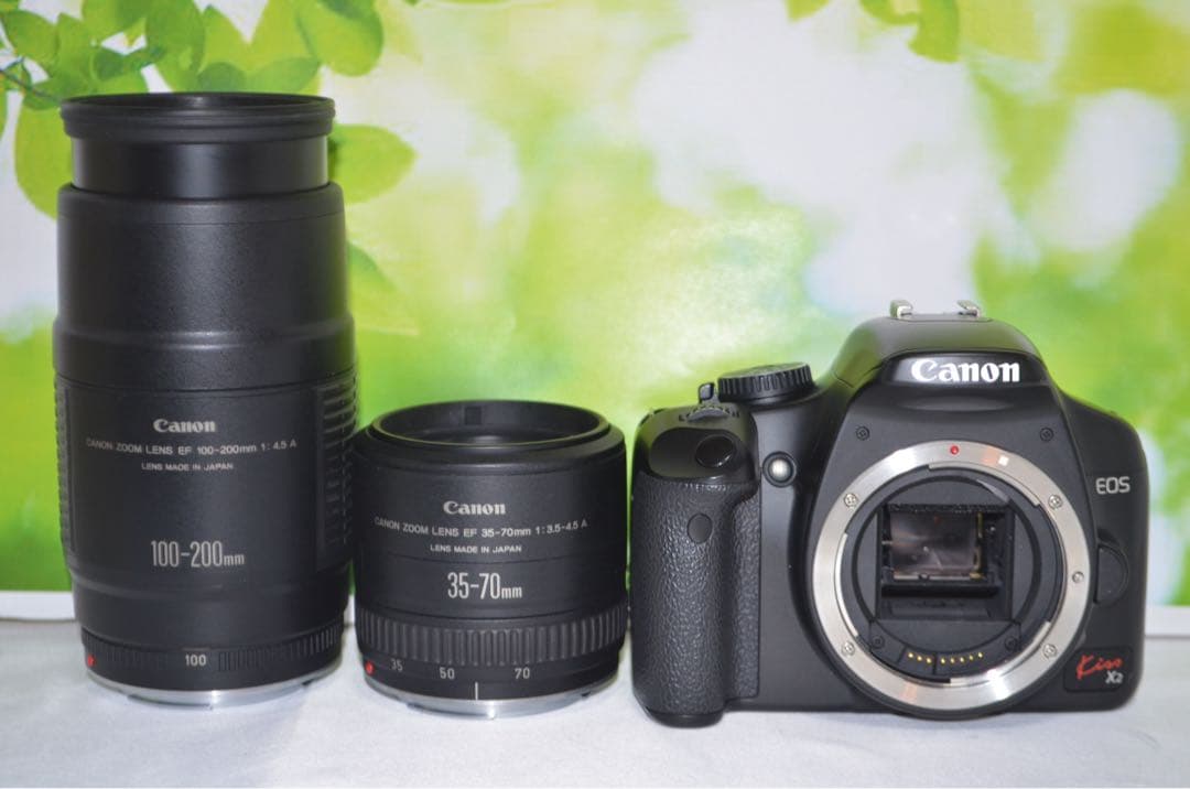 ✨美品✨Canon Kiss X2✨すぐ使える✨入門モデル✨ダブルレンズ✨