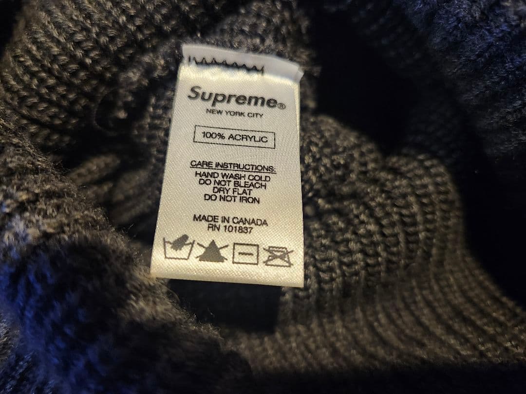 Supreme ニット帽 ダークグレー