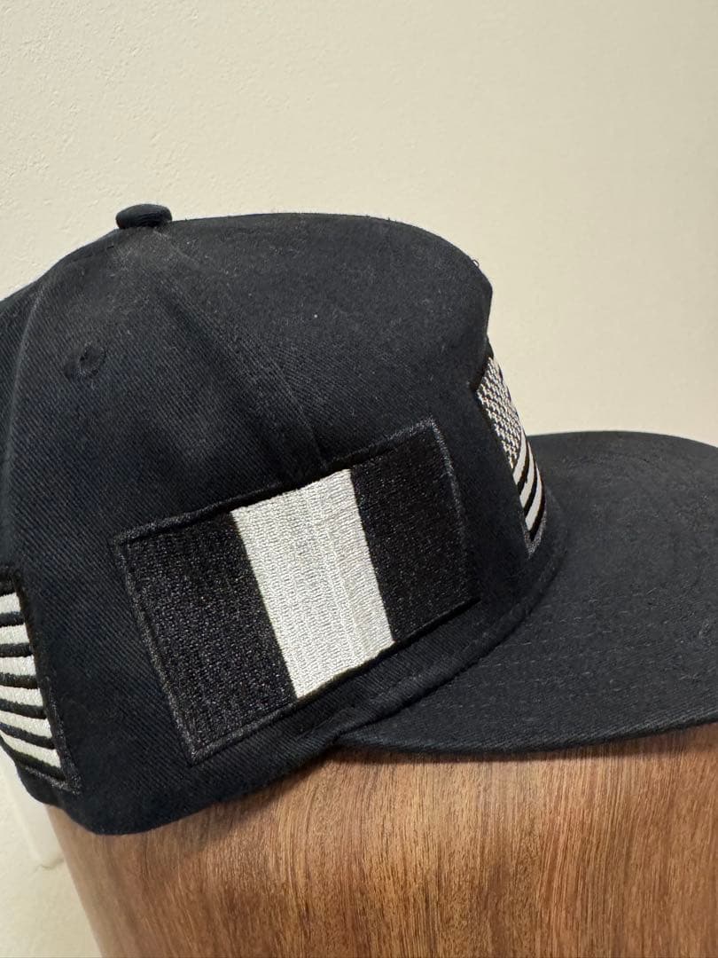 レアSTAMPDスナップバック国旗刺繍キャップBlack