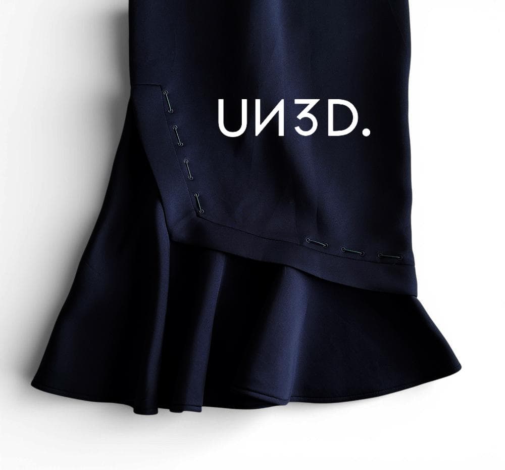 アンスリードUN3D. 定価2万 ステッチ上質ジャージストレッチマキシ丈スカート