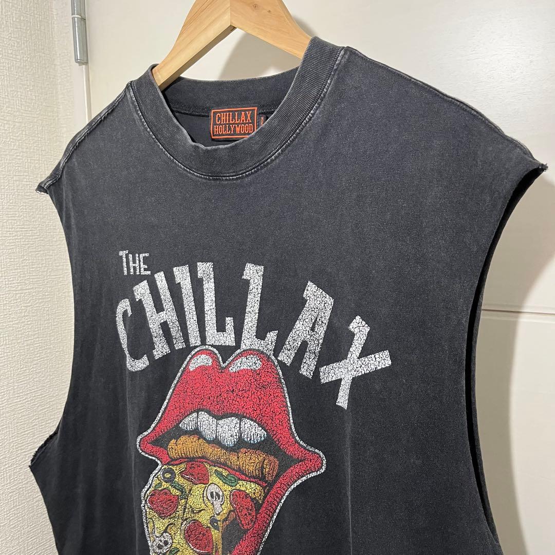 CHILLAX ブラックタンクトップ L