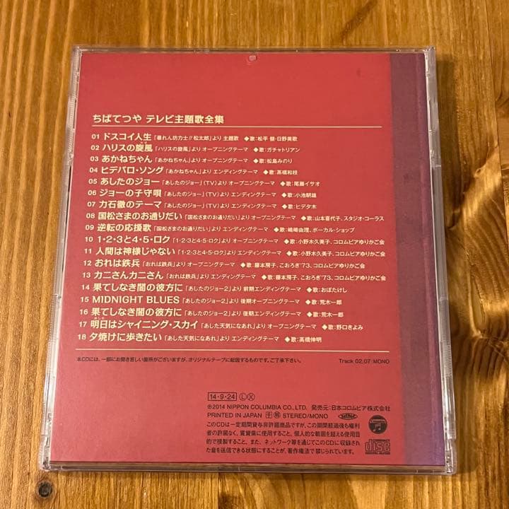 ちばてつや テレビ主題歌全集 CD アルバム