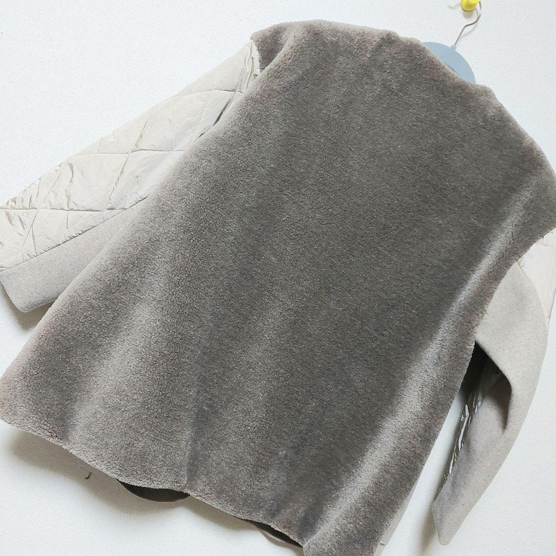 値下げ中❤エイミーロウノーカラーウール混合ジャケット ベージュ　新品