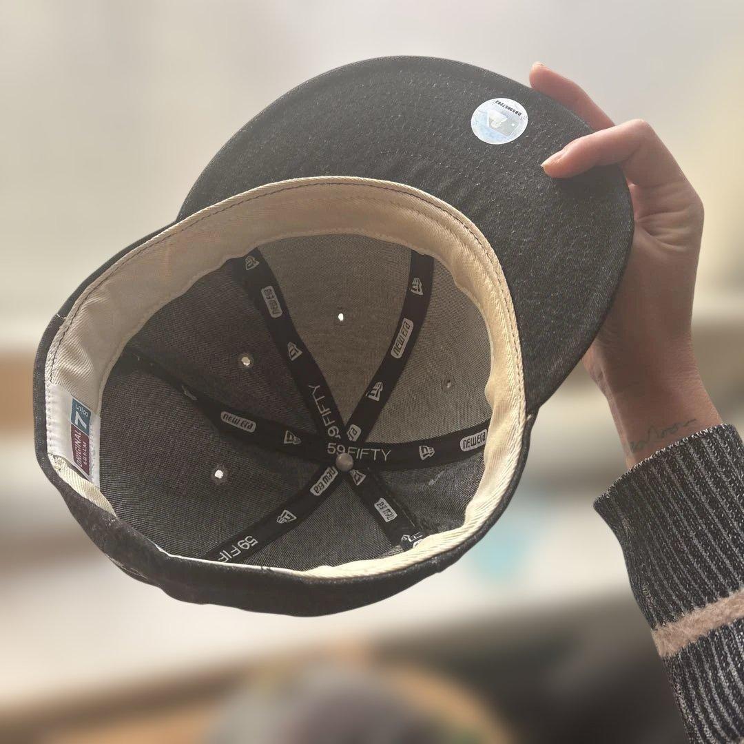 USA製デニム生地キャップ 59FIFTY ヤンキース
