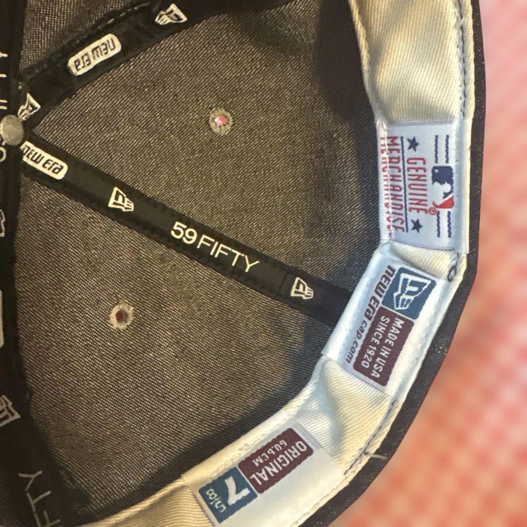 USA製デニム生地キャップ 59FIFTY ヤンキース