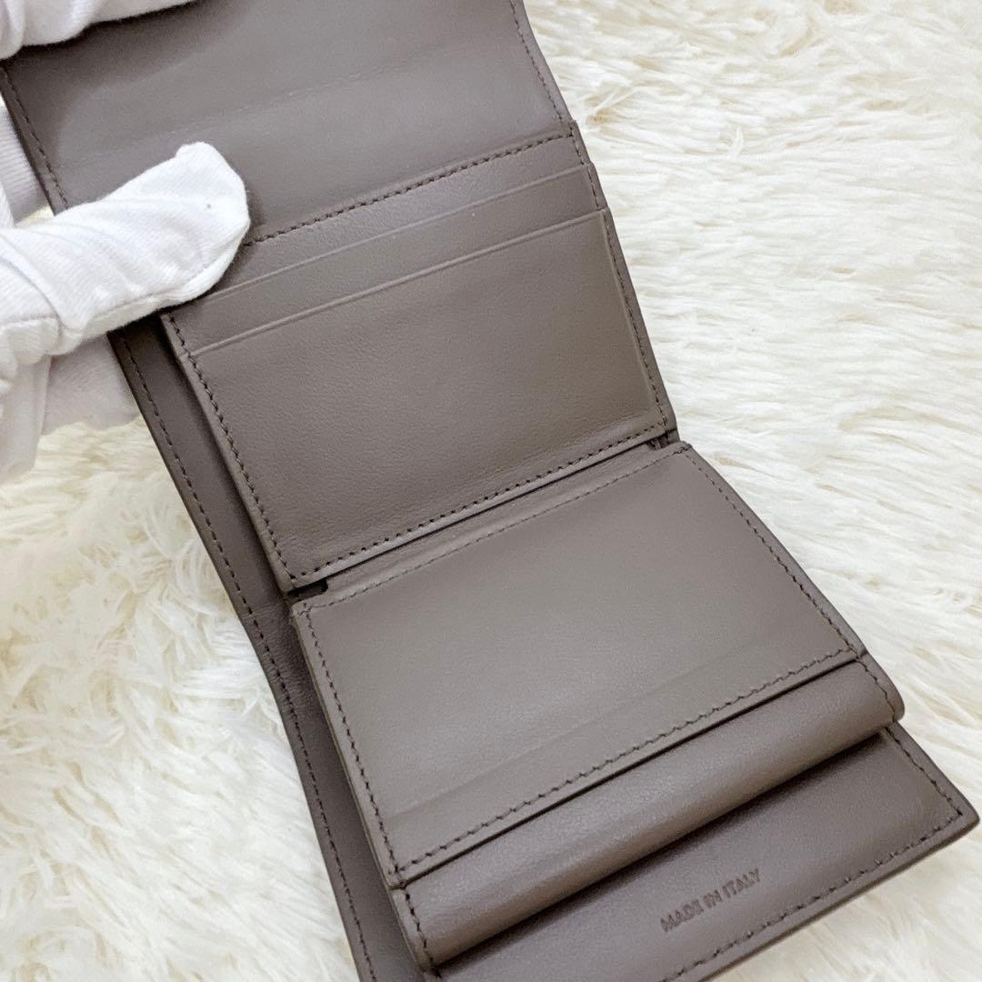 極美品✨セリーヌ トリオンフ スモールフラップウォレット 三つ折り グレージュ