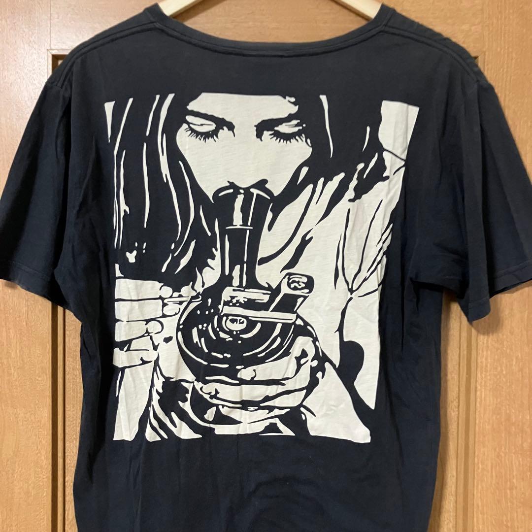 【雰囲気抜群❗️】00's HYSTERIC GLAMOUR 黒 総柄 Tシャツ