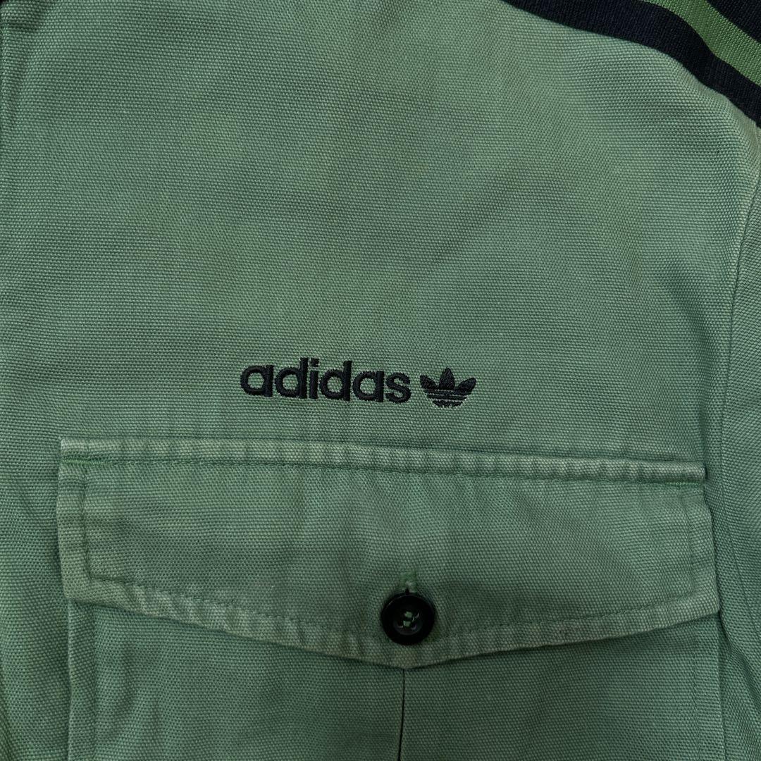 90s adidas デニムトラックジャケット トラックジャケット 緑 L
