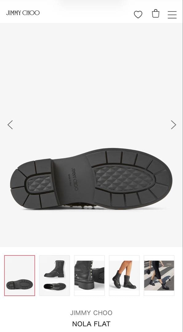 値下げました！JIMMY CHOO NOLA FLAT ブラックブーツ26センチ
