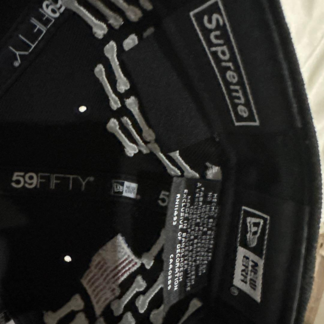 Supreme 59FIFTY ブラックキャップ 7 1/8