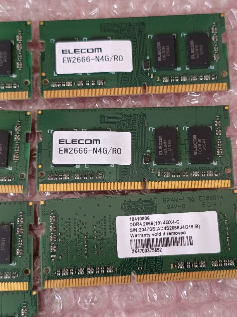 PC4 2666 DDR4 SO-DIMM 4GノートPC メモリ 18枚