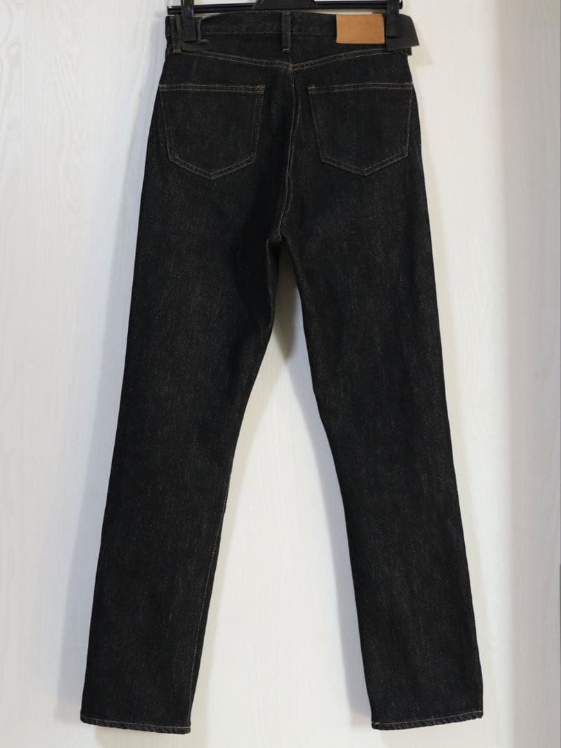 パンツ anuans Slim straight denim BLACK 2