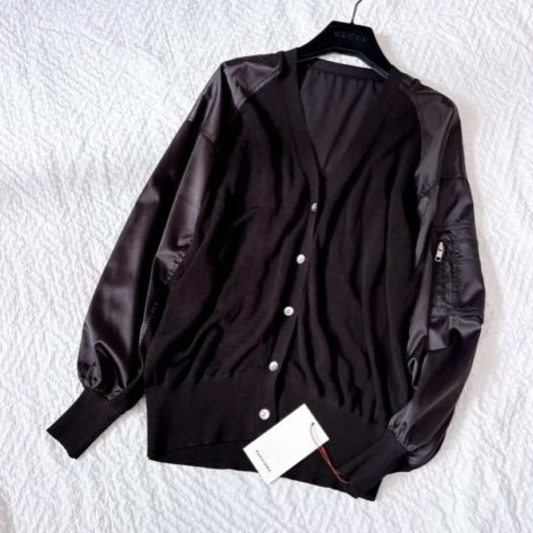 新品タグ付✨25ss 定価2万　PASSIONE ブラック カーディガン