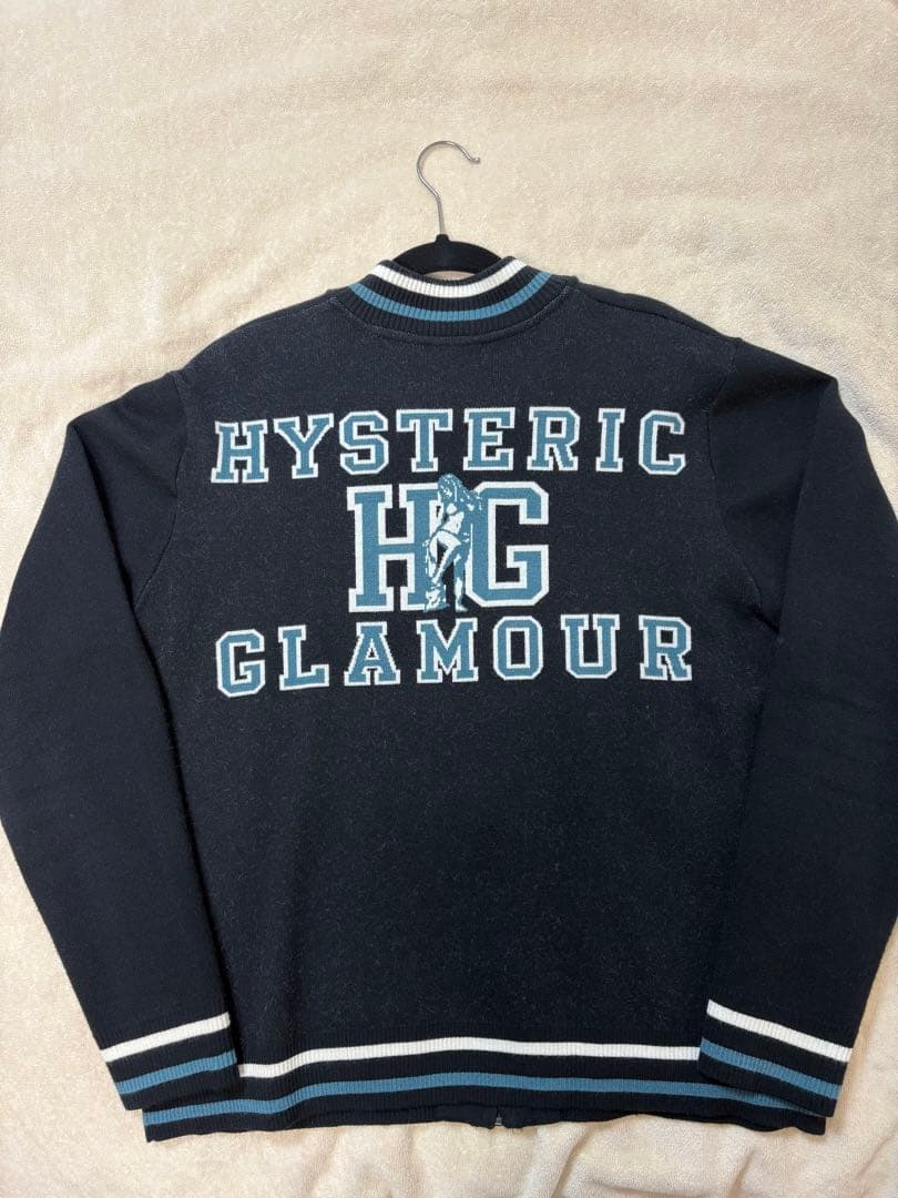 HYSTERIC GLAMOUR ニットブルゾン L ネイビー