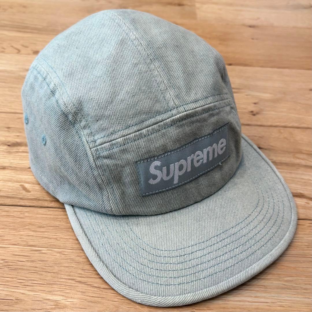 【美品】Supreme 24SS Denim Camp Cap \"Mint\"