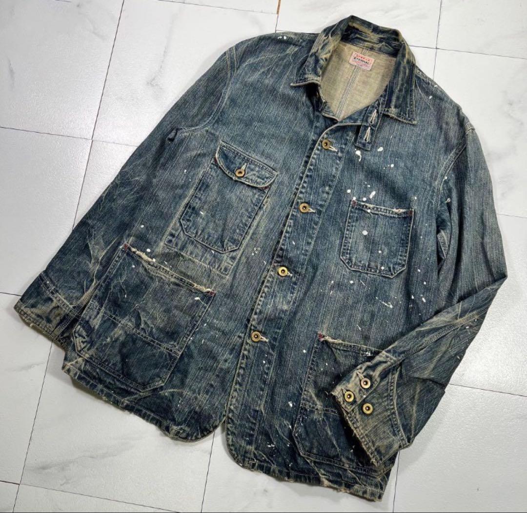 ETERNAL エターナル カバーオール デニムジャケット ペンキ加工 40