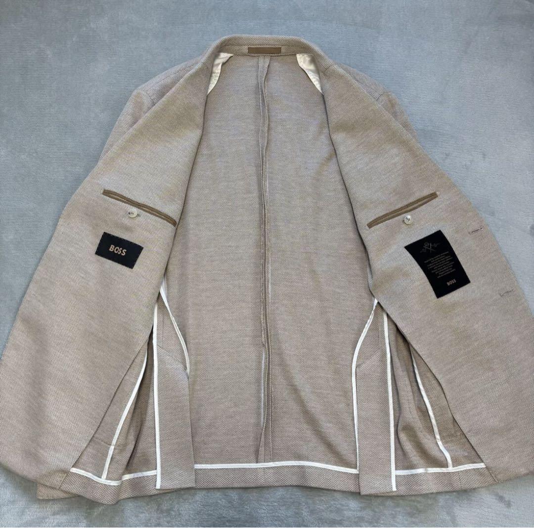 極美品 現行 52サイズ HUGOBOSS テーラードジャケット 2B シルク