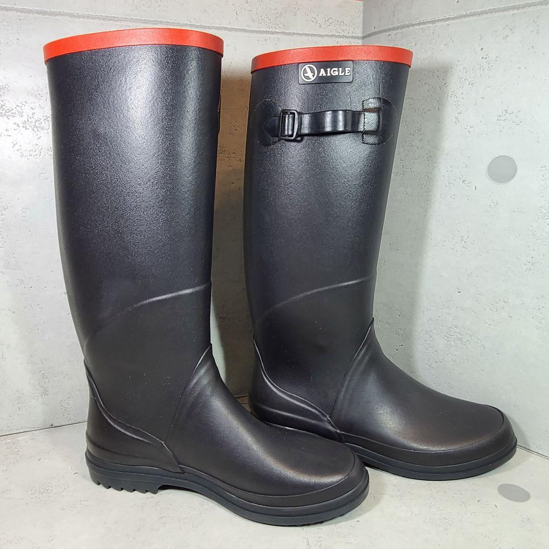 【AIGLE】エーグル　CHANTEBELLE　レインロングブーツ　マリーン