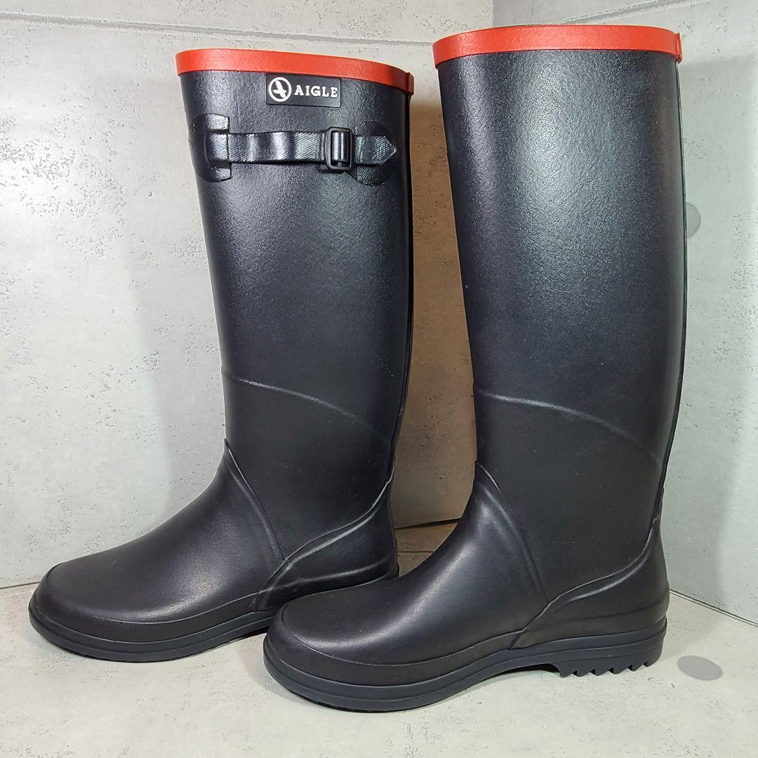 【AIGLE】エーグル　CHANTEBELLE　レインロングブーツ　マリーン