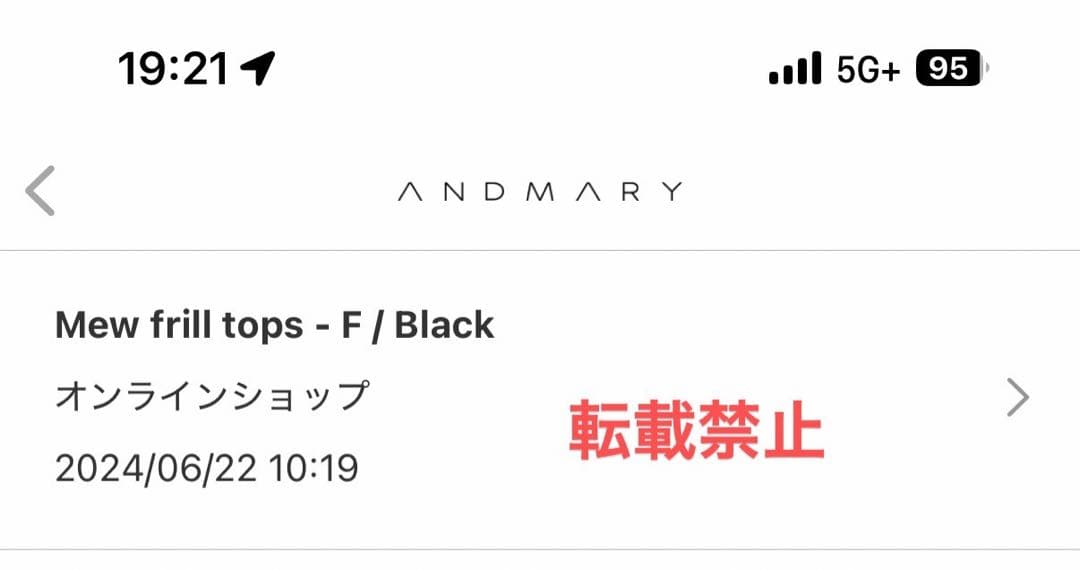 ANDMARY Mew frill tops 【新品未着用タグ付き】