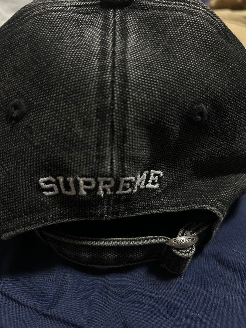 Supreme 刺繍Sロゴ ブラックキャップ