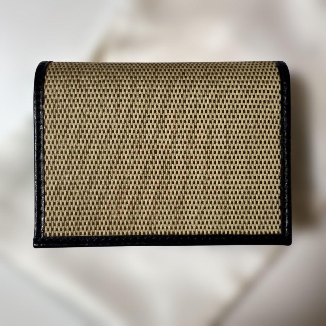 GUCCI 二つ折り財布 ベージュ/ネイビー
