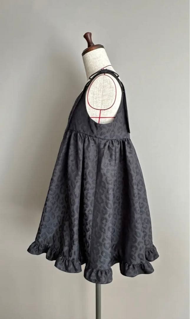 美品！YOIHI ヒョウ柄リボンキャミソール ブラック