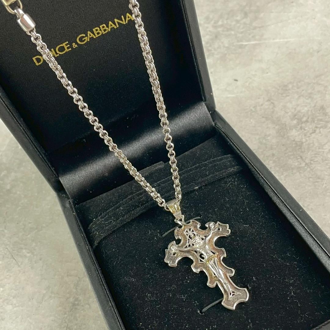 レア　箱付き・美品　ドルチェ&ガッバーナ　クロス　ネックレス　925 大きめ