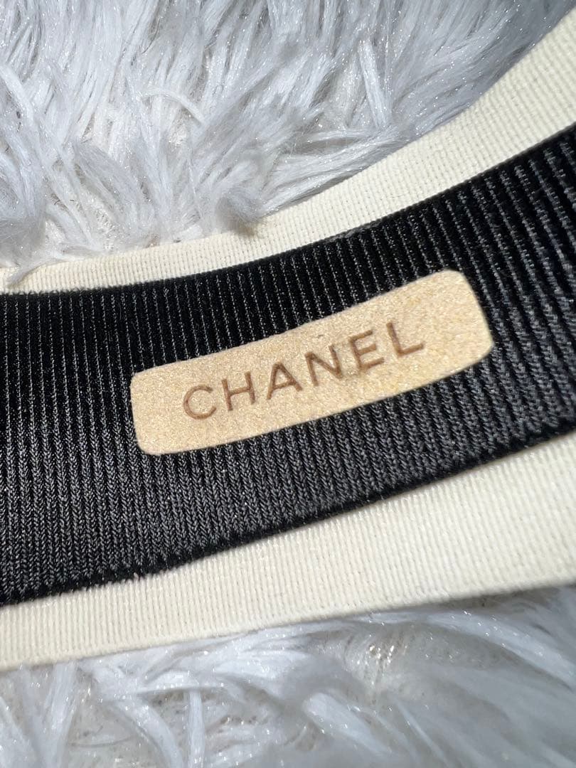 CHANEL ロゴ ヘアバンド ブラック