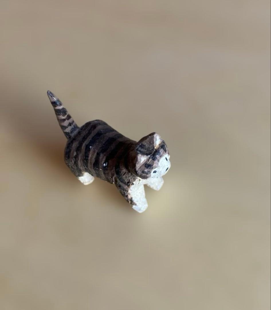 三谷龍二　ペルソナ工房　木彫り　オブジェ　猫