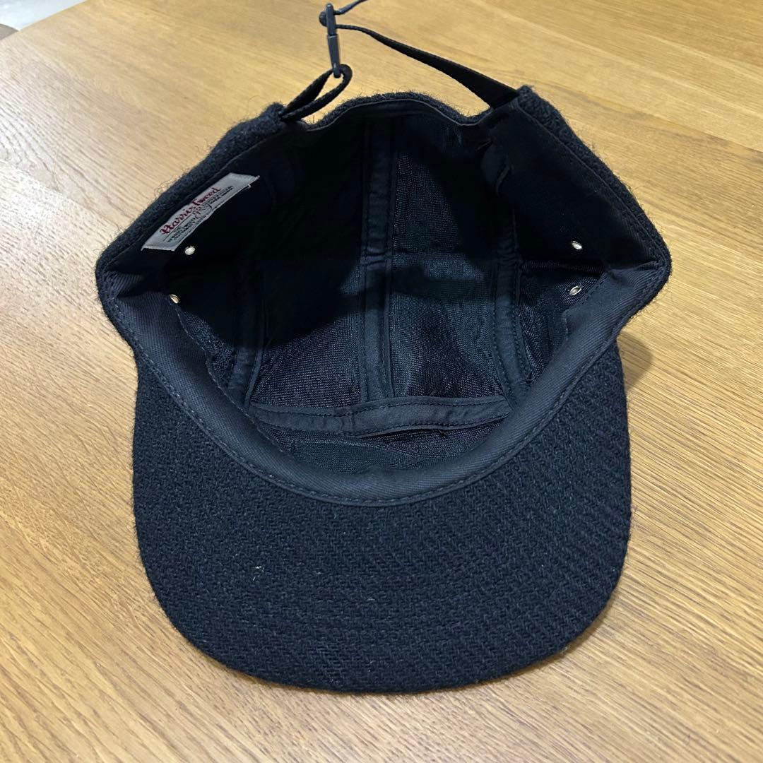Supreme Harris Tweed Camp Cap 黒 キャップ ウール
