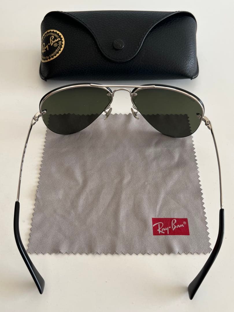 【美品】Ray-Ban⭐︎レイバン サングラス ティアドロップ ポリッシュシルバー