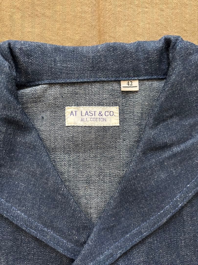 ジャケット・アウター AT LAST & CO SHAWL COLLAR DENIM COVERALL