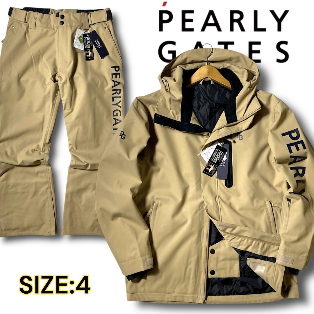 4 定価10.4万 パーリーゲイツ スノボ 上下セット スノーウェア BEG